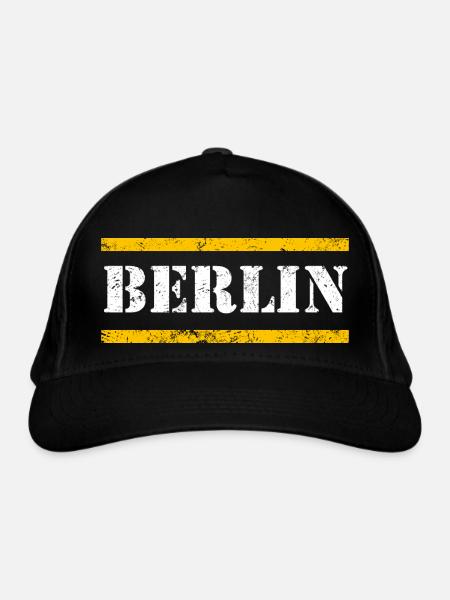 Berlin - Bio-Baseballkappe - Schwarz