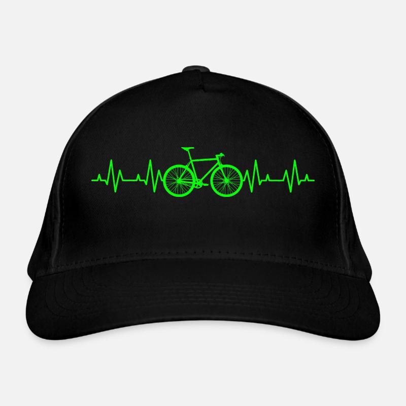 Fahrrad Herzschlag Bio-Baseballkappe
