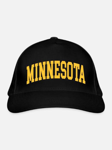 Jaune Minnesota - Casquette classique bio - noir - Devant