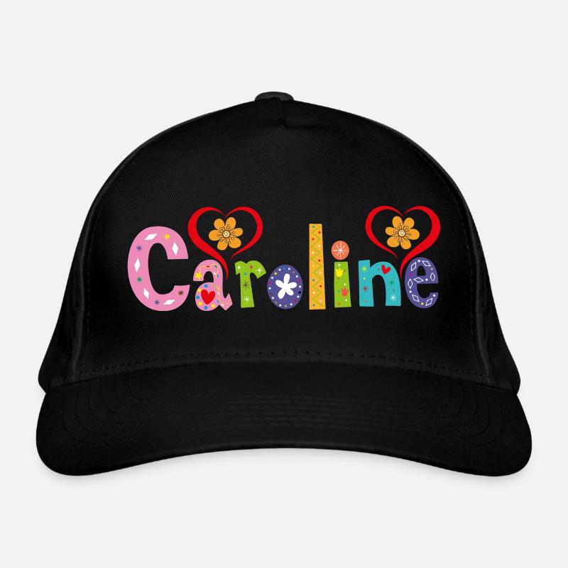 Personalisierter Caroline-Name Bio-Baseballkappe