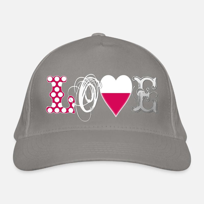 Love Poland blanc Casquette classique bio