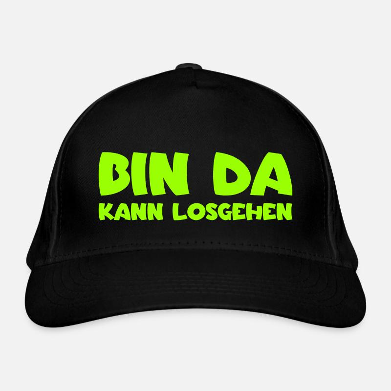Bin da - Kann losgehen Bio-Baseballkappe