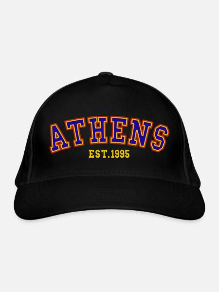 Athen Est.1995 - Bio-Baseballkappe - Schwarz