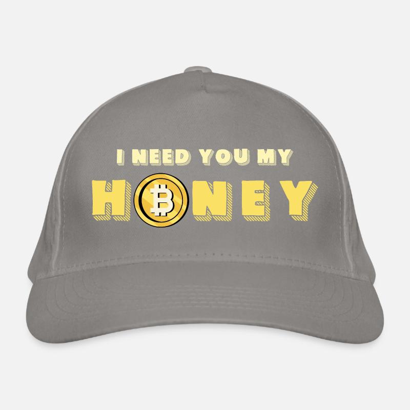 Honey and Bitcoin Design Organic Baseball Cap