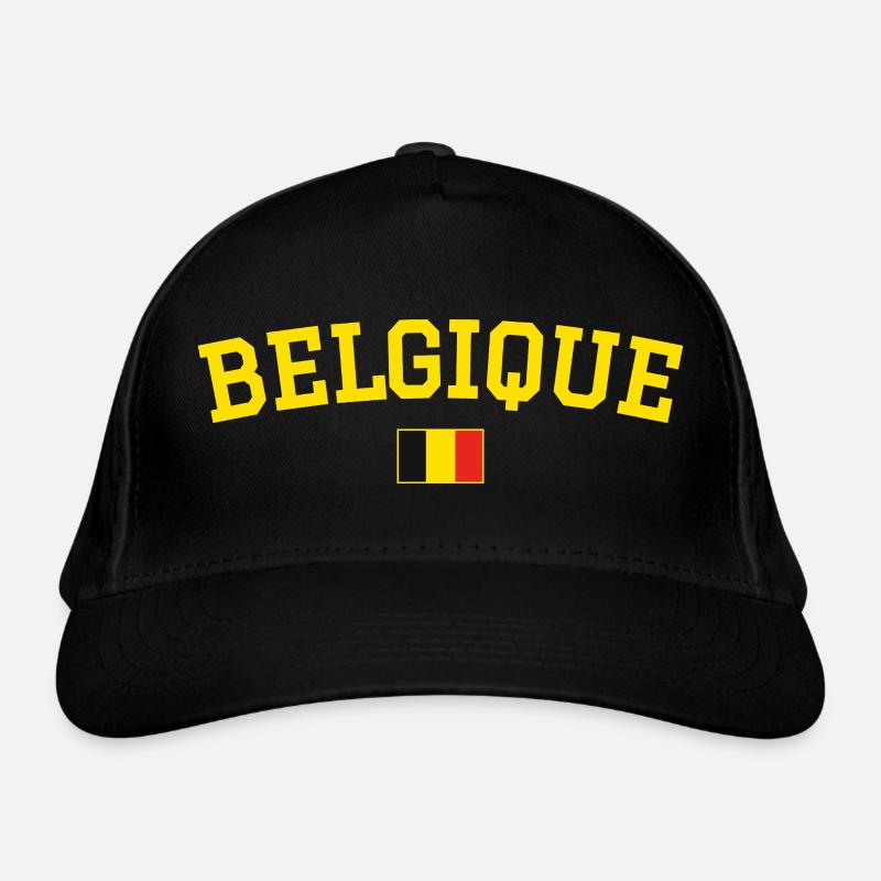 Drapeau belge design jaune Casquette classique bio