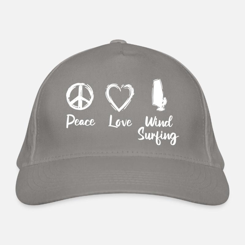 Peace Love Wind Surf Casquette classique bio