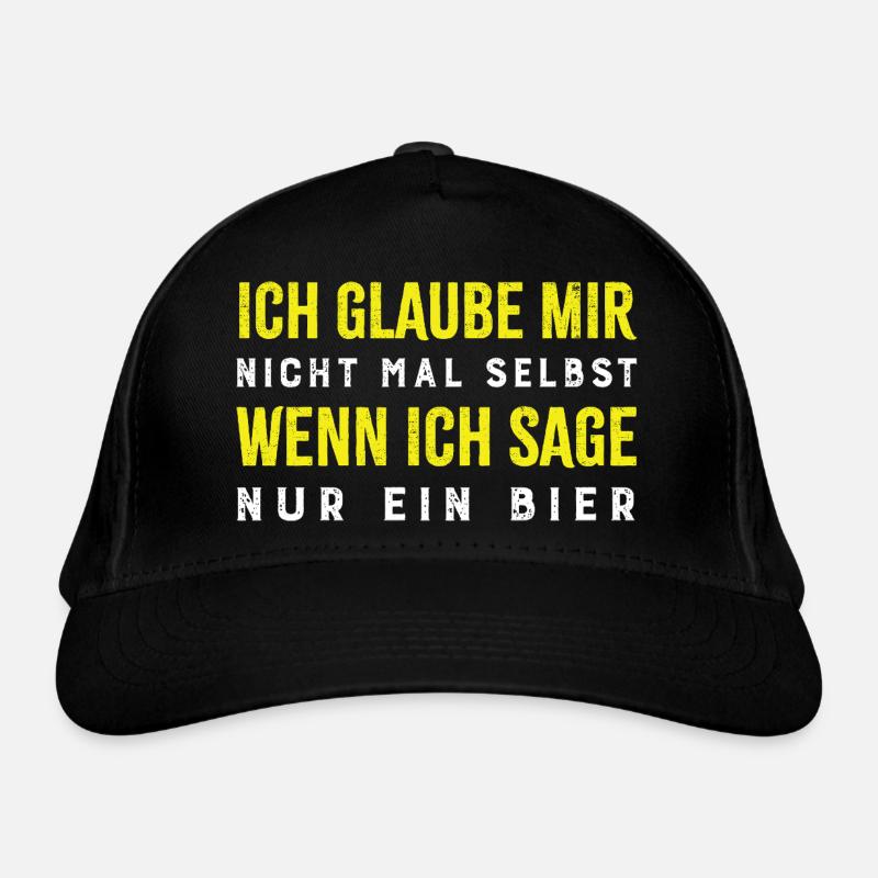 Nur ein Bier (glaub ich selbst nicht) Bio-Baseballkappe