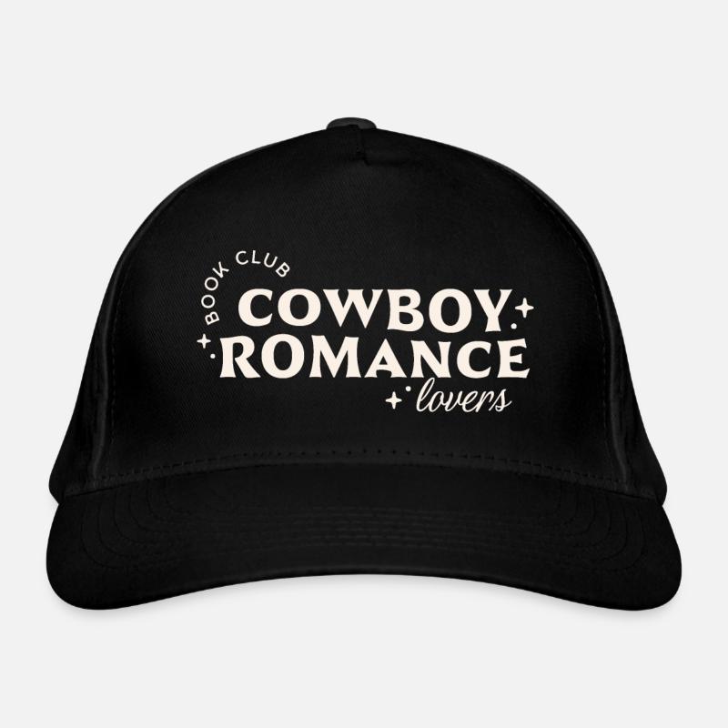 Cowboy Romantik Bücher Cowgirls Ästhetik - Bio-Baseballkappe - Schwarz