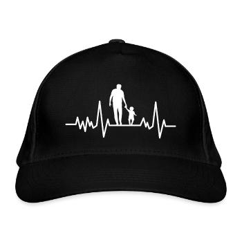 Geschenk Vater Sohn und Tochter, Vater und Tochter - Bio-Baseballkappe - Schwarz - Vorne