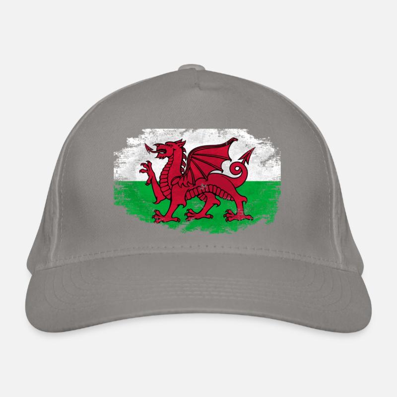 Wales Flag - Vintage Look Bio-Baseballkappe
