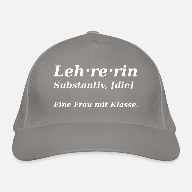 Lehrerin . Frau mit Klasse Bio-Baseballkappe