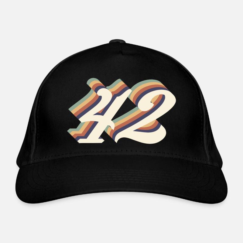42nd anniversary vintage - Organic Baseball Cap - black