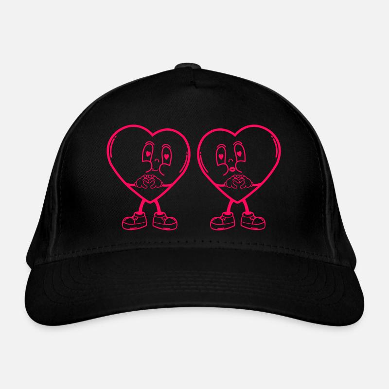 Amour des cœurs comiques Casquette classique bio
