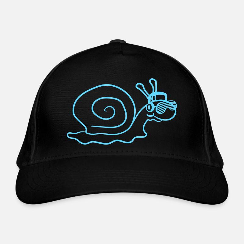 Cool DJ Snail Cute Shell Organic Baseball Cap