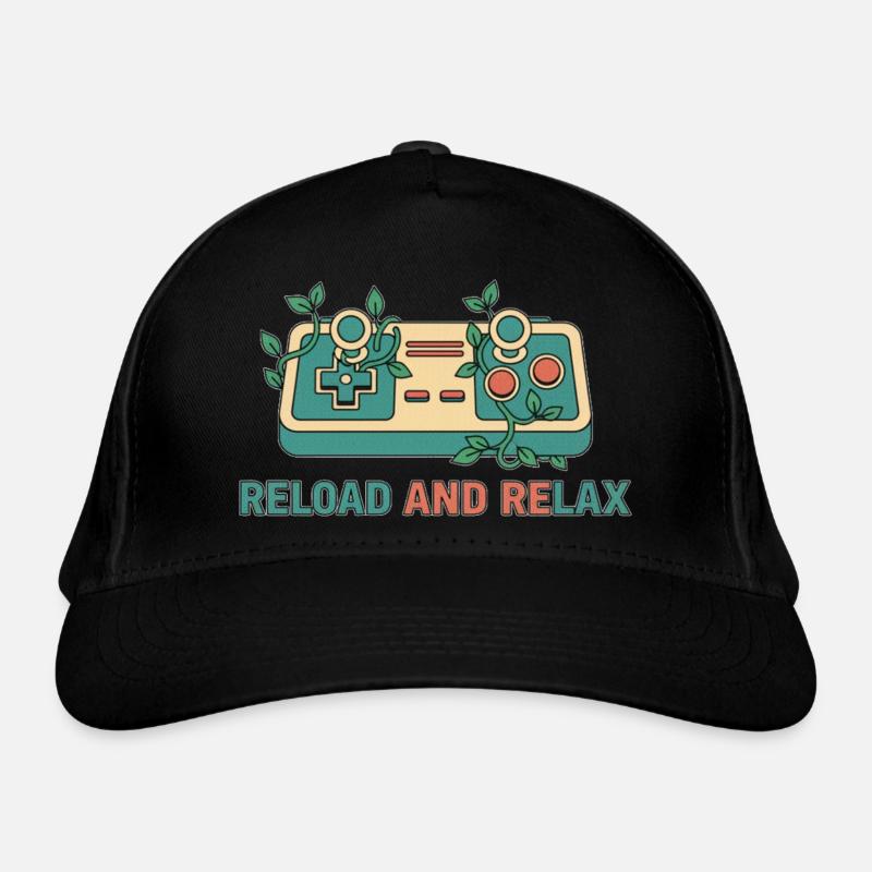 Reload and Relax Retro Gaming Controller Organic Baseball Cap