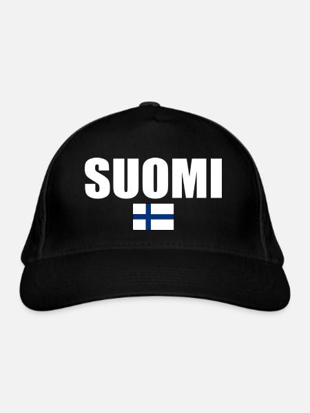 Suomi - Bio-Baseballkappe - Schwarz