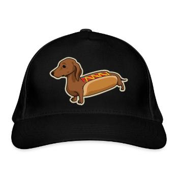 Hot-Dog Dog - Casquette classique bio - noir - Devant