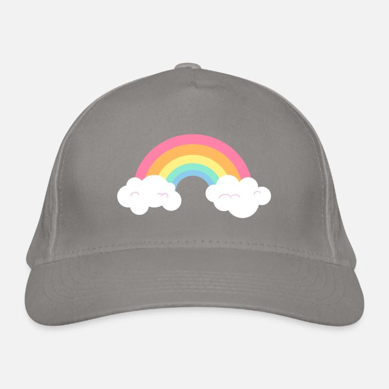 Cute Rainbow Color Clouds LGBT Pride Gift Organic Baseball Cap