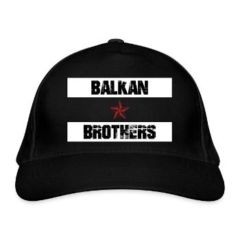 balkan brothers - Balkan Brüder - Bio-Baseballkappe - Schwarz - Vorne