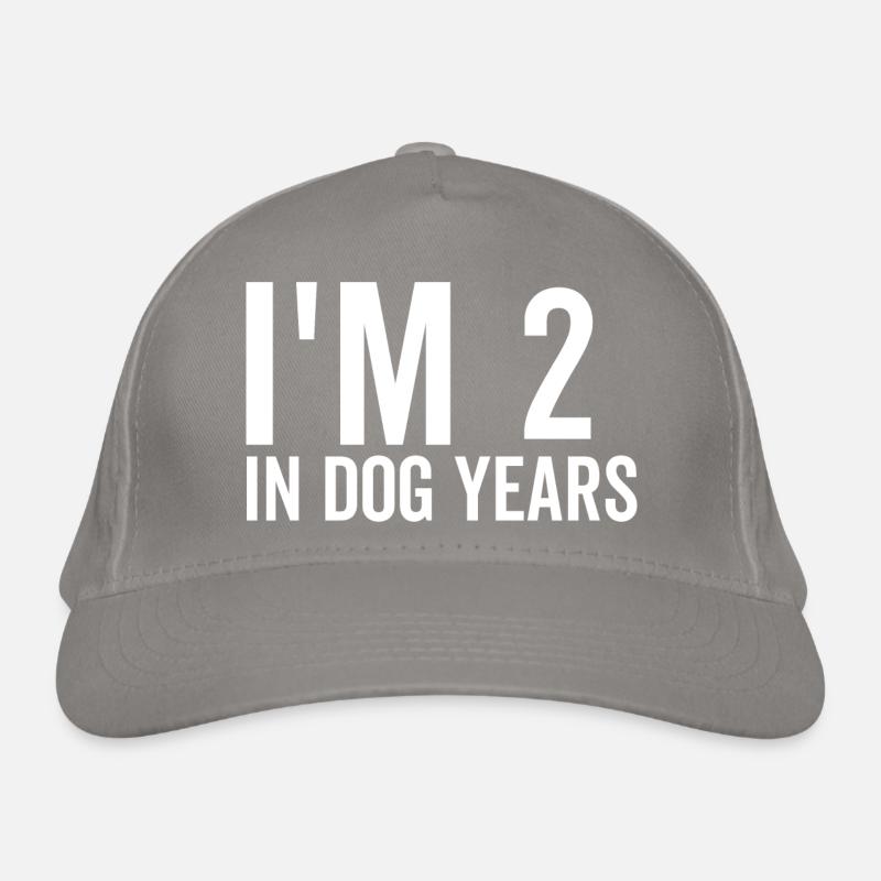 Ich bin 2 in Hundejahren Bio-Baseballkappe