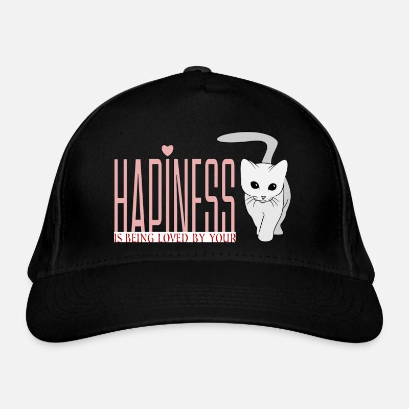 Le bonheur, c’est d’être aimé par votre chat Casquette classique bio