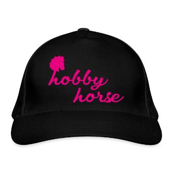 Hobby Horse logo - Bio-Baseballkappe - Schwarz - Vorne