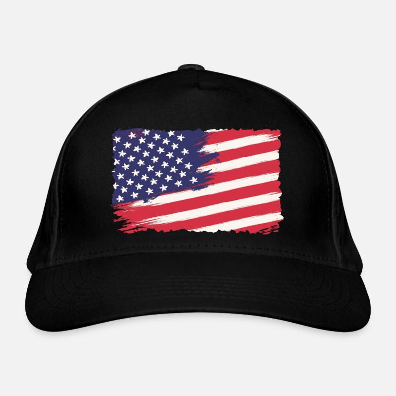 Brushstroke American Flag Organic Baseball Cap