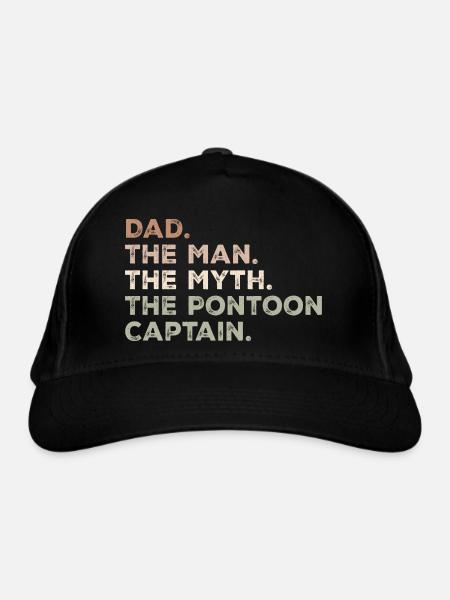 Far Mand Myte Pontonkaptajn Sjov Pontonkaptajn - Øko-baseballcap - sort - Foran