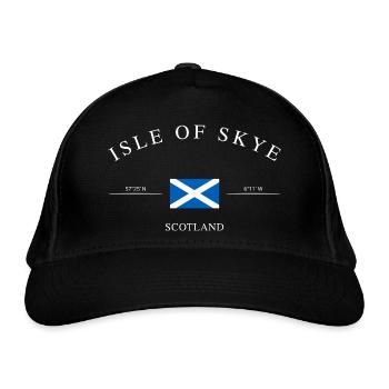 Isle of Skye Scotland Holiday Souvenir &amp; Gift - Organic Baseball Cap - black - Front