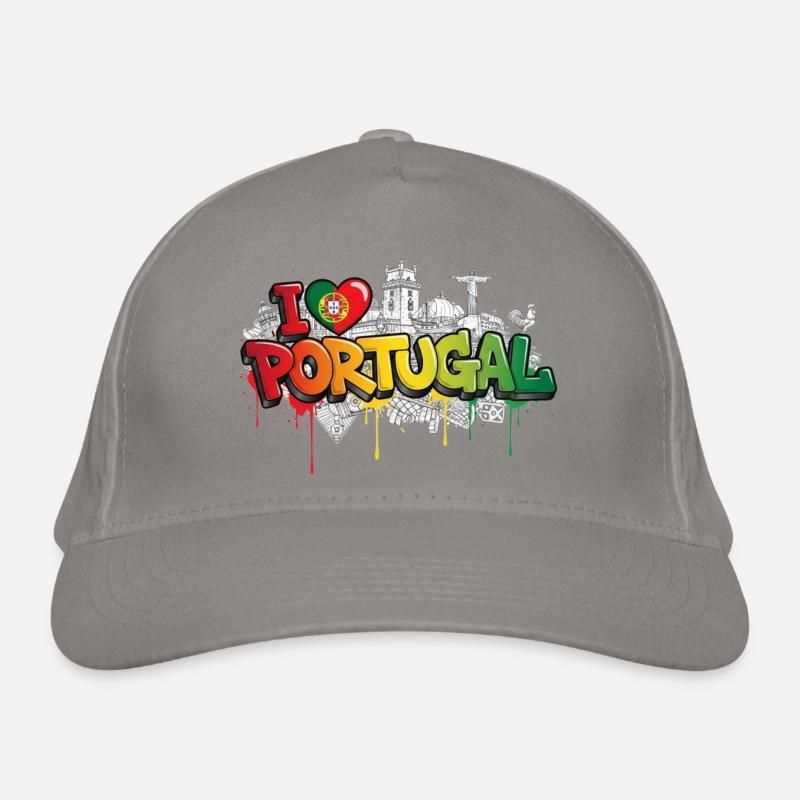 Drapeau portugais Monuments Graffiti Art Casquette classique bio
