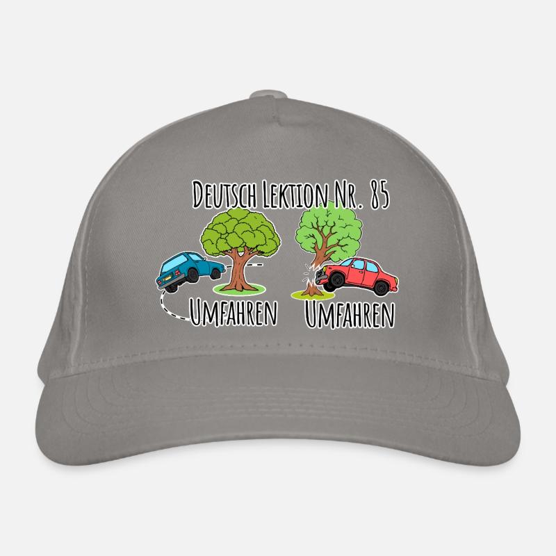 German Lesson - Driving around a tree vs. driving around a tree! Organic Baseball Cap