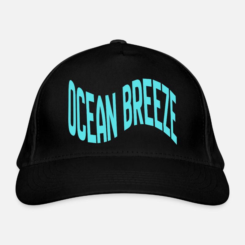 Ocean Breeze Curved Typography Organic Baseball Cap