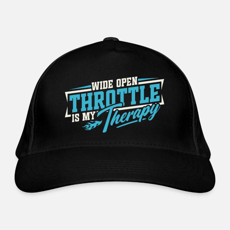 Full throttle is my therapy Organic Baseball Cap