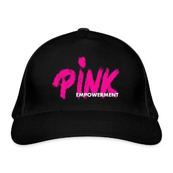 PINK Empowerment/ pink ribbon - Bio-Baseballkappe - Schwarz - Vorne