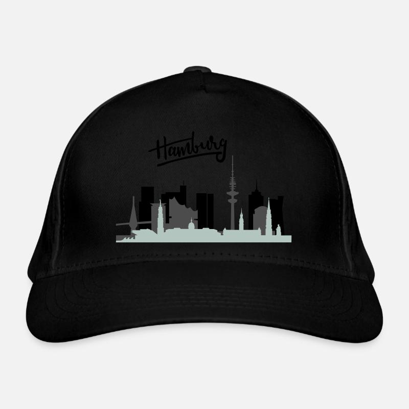 Hamburg skyline Bio-Baseballkappe