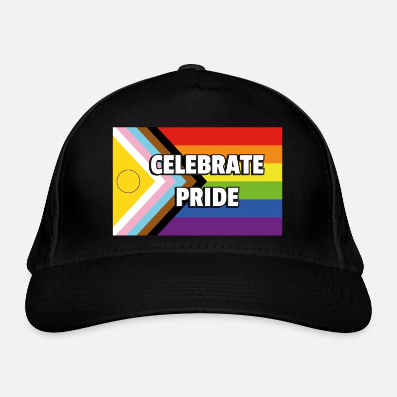 Inclusive Pride Progress Flag CELEBRATE PRIDE Organic Baseball Cap