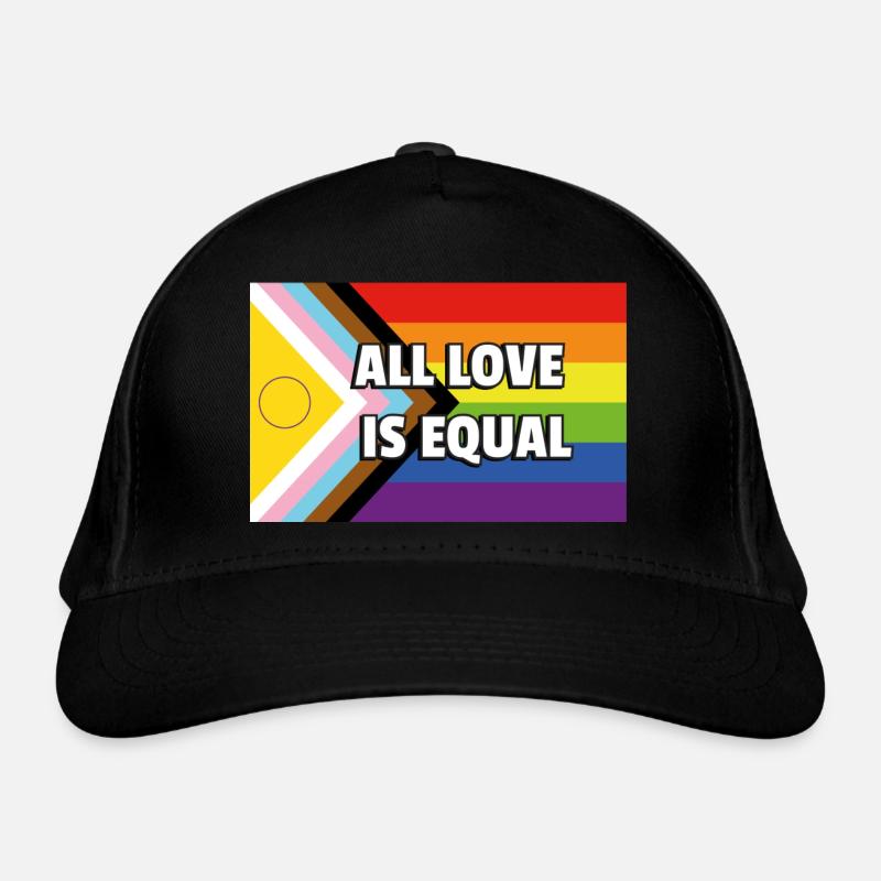 Fierté inclusive Drapeau de progrès TOUT L’AMOUR EST ÉGAL Casquette classique bio