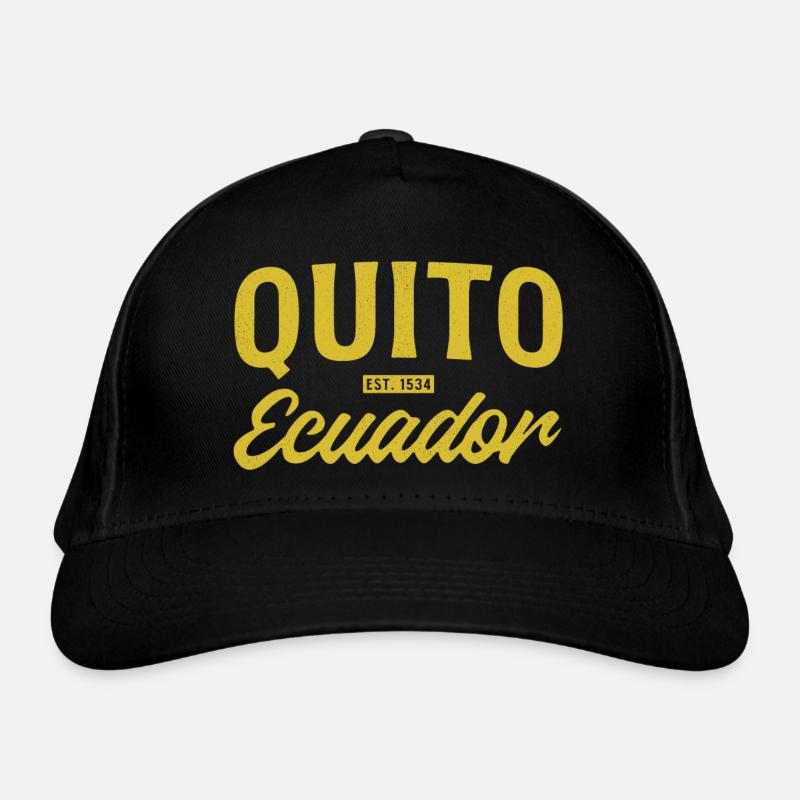 Quito Ecuador Est 1533 Vintage Script Bio-Baseballkappe
