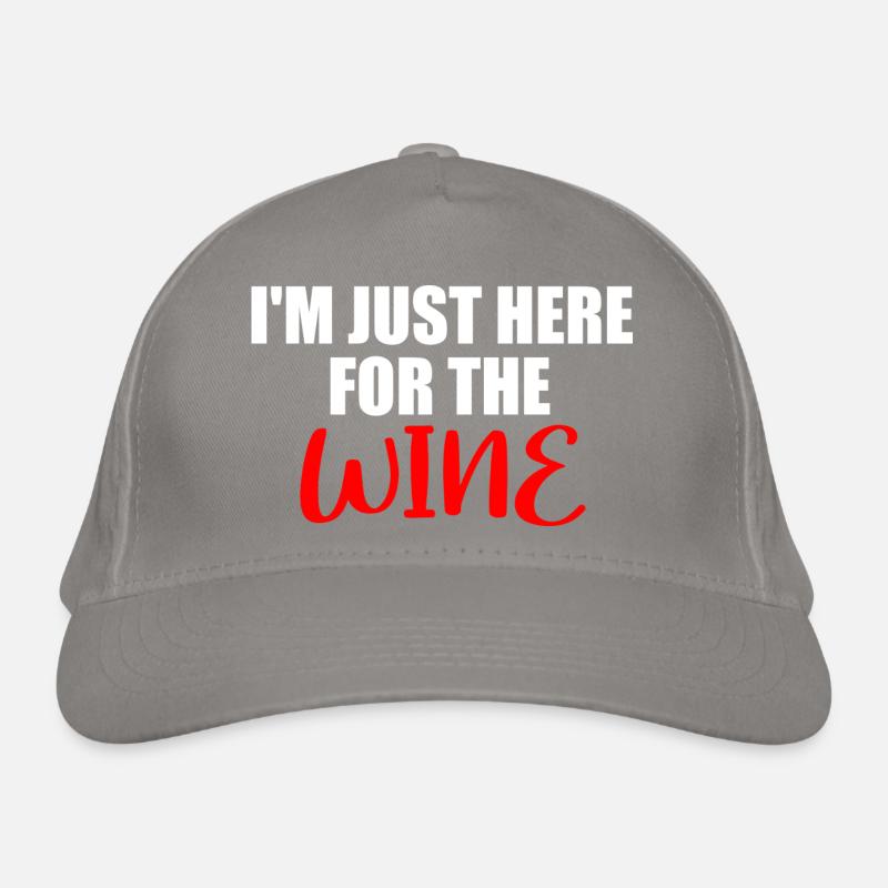 Je suis juste là pour le vin Casquette classique bio