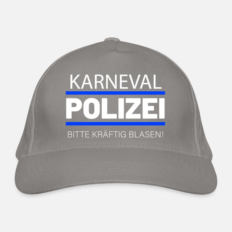 Karneval Polizei Spruch kräftig Blasen Bio-Baseballkappe
