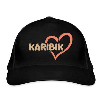 Geschenk für Karibik - Bio-Baseballkappe - Schwarz - Vorne