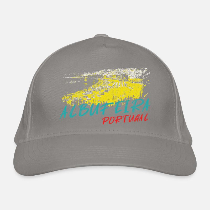 Illustration Albufeira Praia dos Barcos Organic Baseball Cap