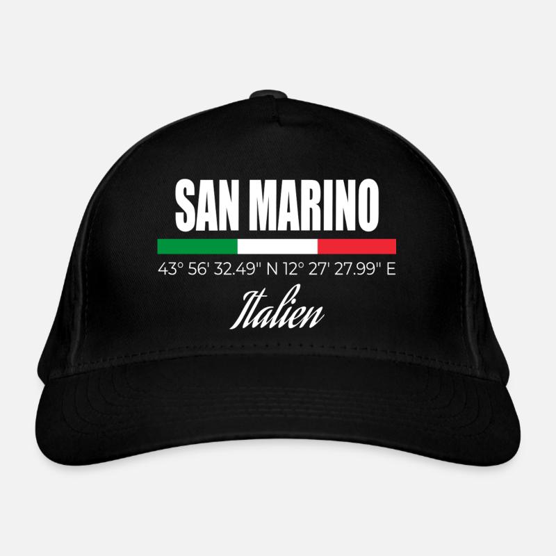 San Marino - Organic Baseball Cap - black