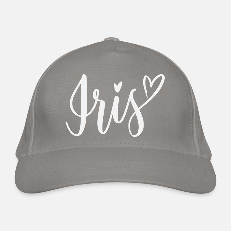 Iris Heart Lettering Organic Baseball Cap