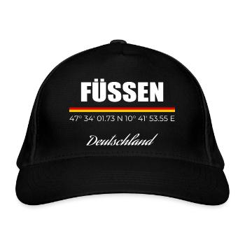 Füssen - Bio-Baseballkappe - Schwarz - Vorne