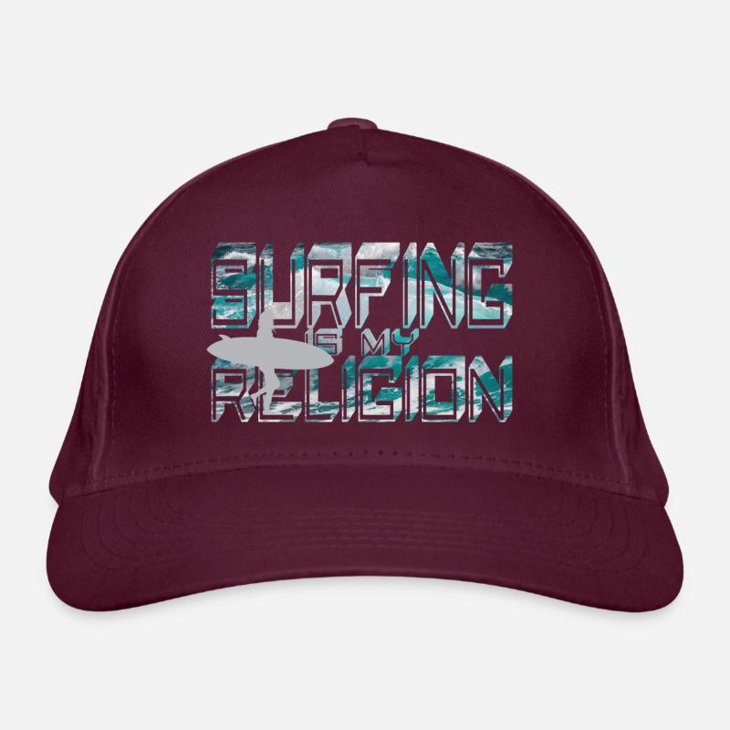 Le surf est ma religion Casquette classique bio