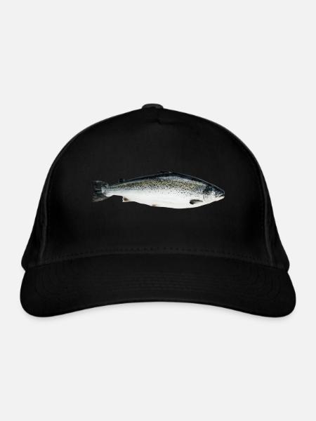 Lachs - Bio-Baseballkappe - Schwarz