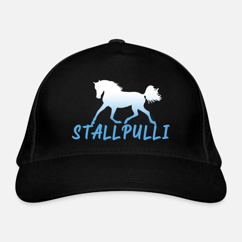 Stallpulli Pferd Reiten Reitstall Reiterhof Stall - Bio-Baseballkappe - Schwarz