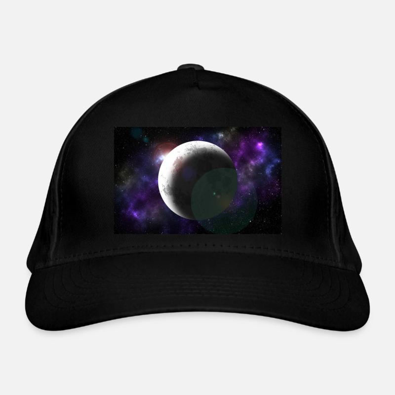 Moon and space Organic Baseball Cap
