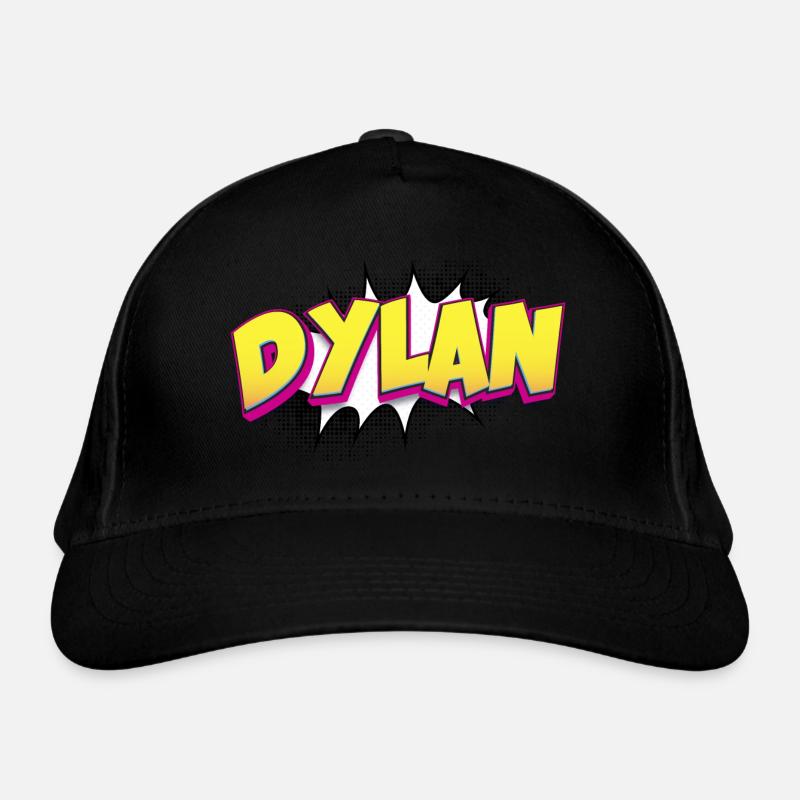 Dylan Custom Name Comic Book Style Pop Art, Dylan Organic Baseball Cap